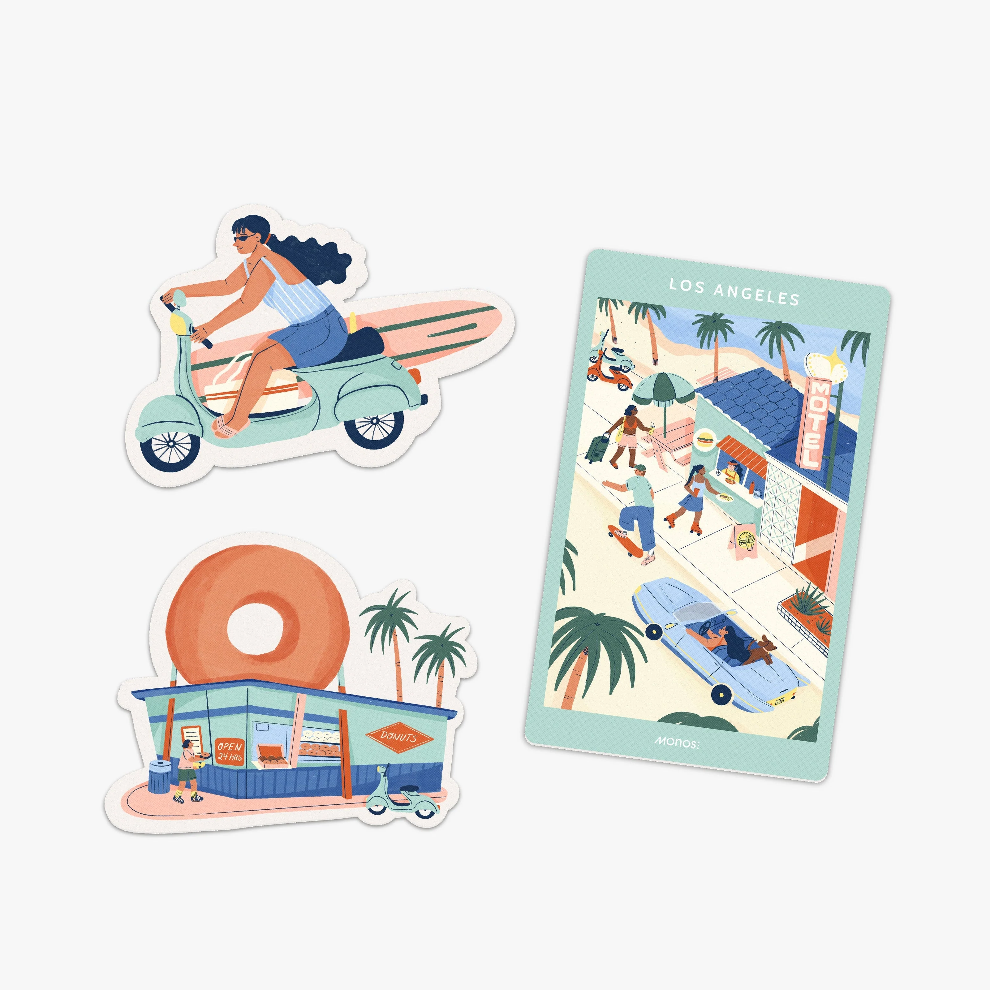 Los Angeles Destination Stickers